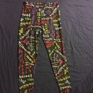 Math equation print leggings